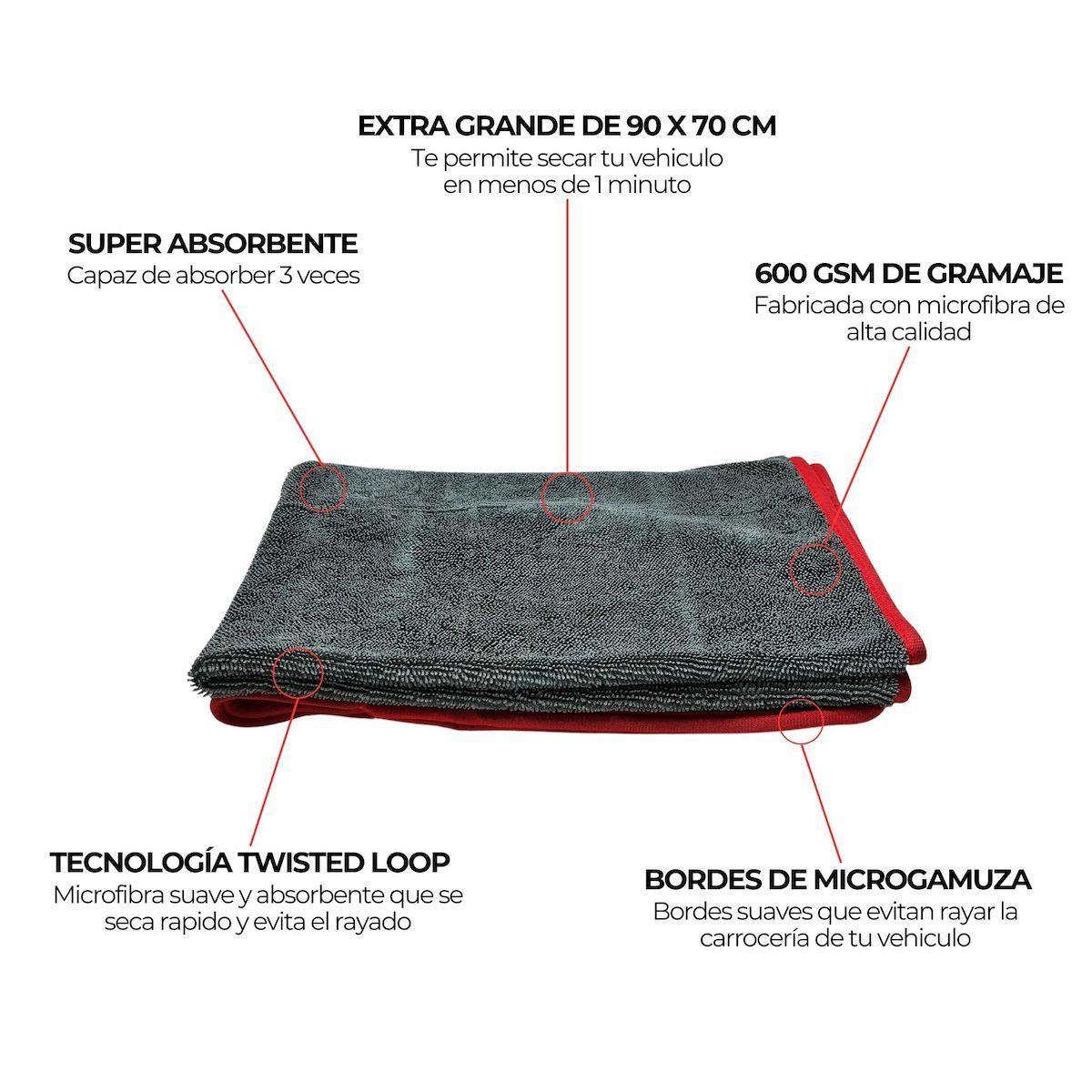 Toalla de microfibra secado de autos 600 gsm-1