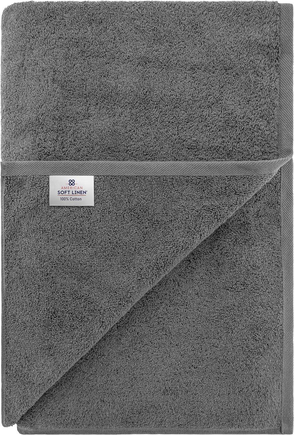 Toallon Premium de Baño Algodón Gris-3