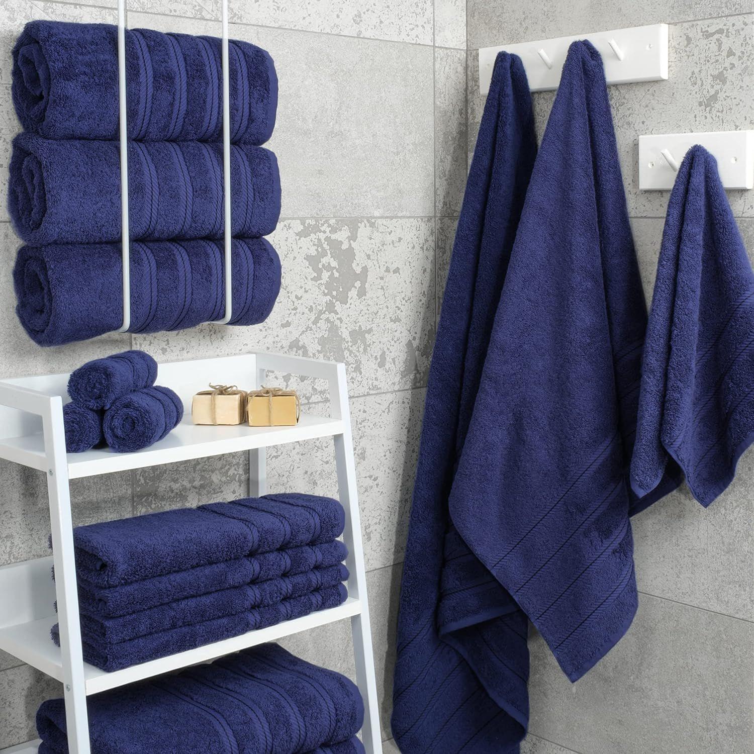 Set 4 Toallas de Baño 100% Algodón Navy Blue-4