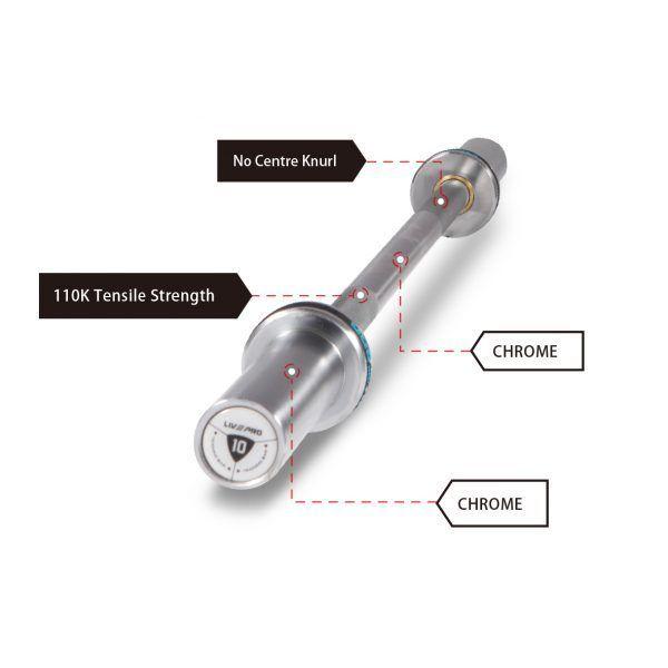 Barra Olímpica Corta Elite 1,2 mts - 228 Kg-3