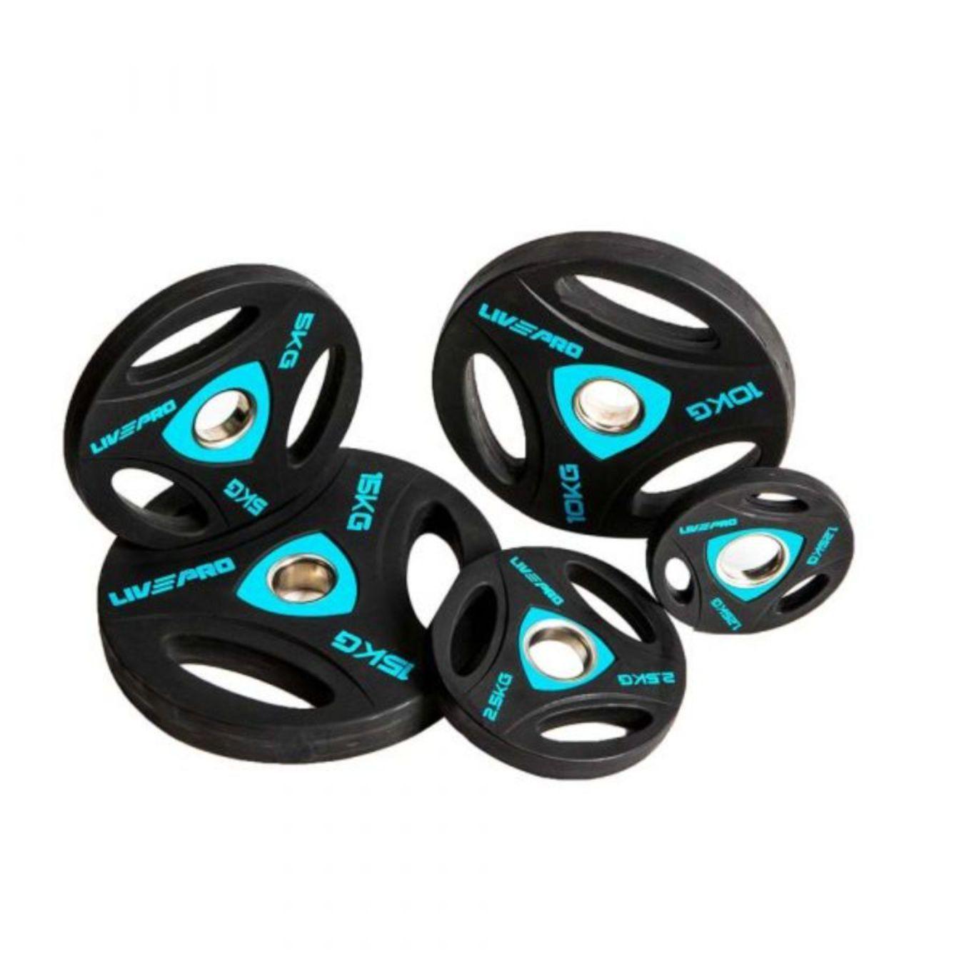 Disco Olímpico con Triple Agarre PRO 15 KG-1