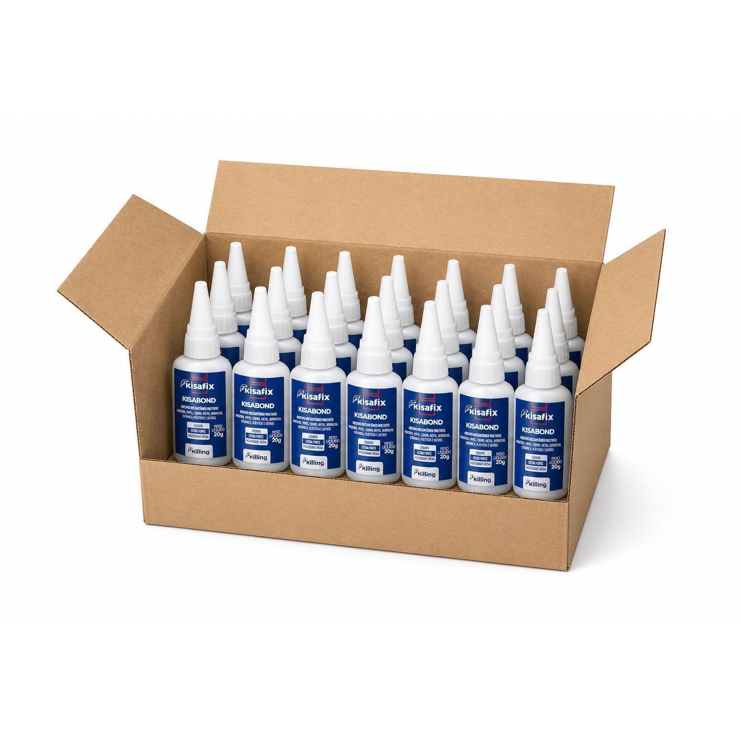 Caja 20 Kisabond Pegamento de Contacto Instantaneo Extra fuerte 20g Kisafix-0