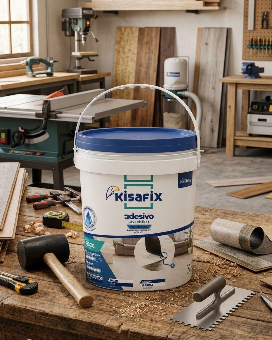 Kisafix Adhesivo de Montaje Acrílico Piso Vinílico SPC 3,5kg Kiling-2