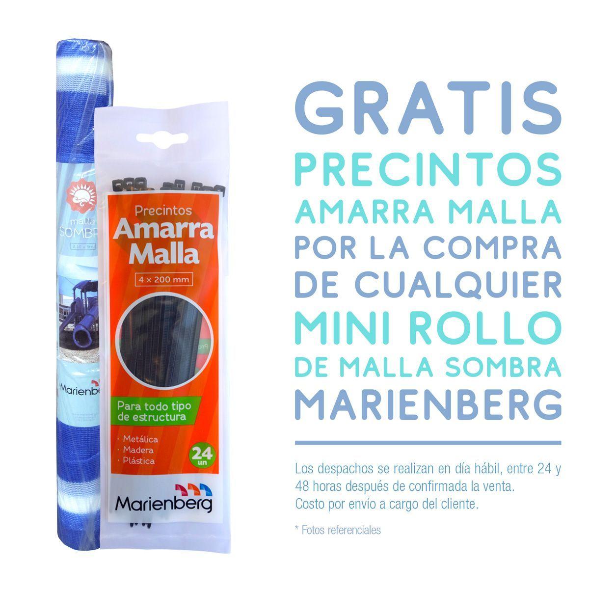 Malla Sombra Franjeada 80% de 2,1 × 5 m Azul/Blanco-1