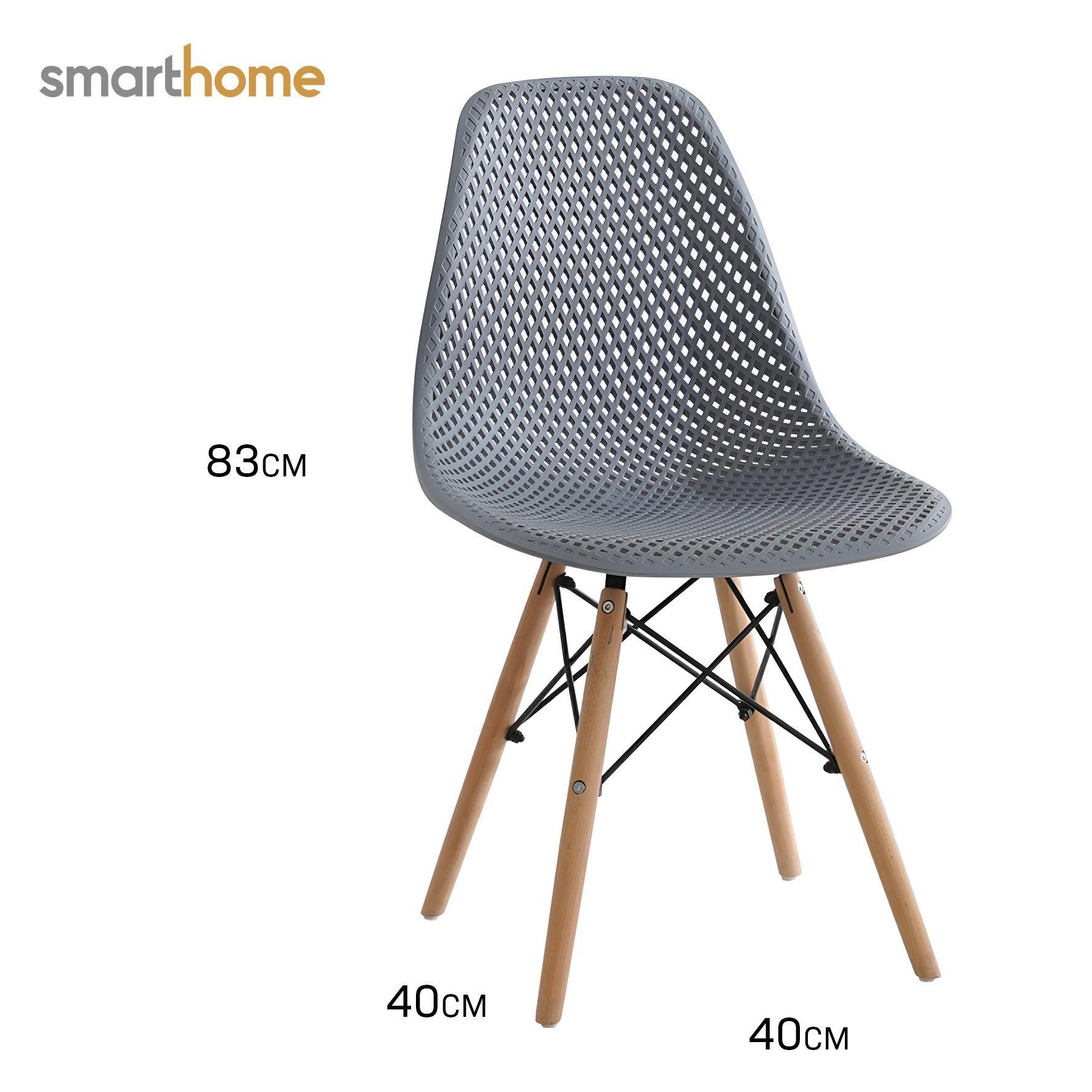 Kit 4 sillas modelo Eames diseño Smarthome color Negro-4
