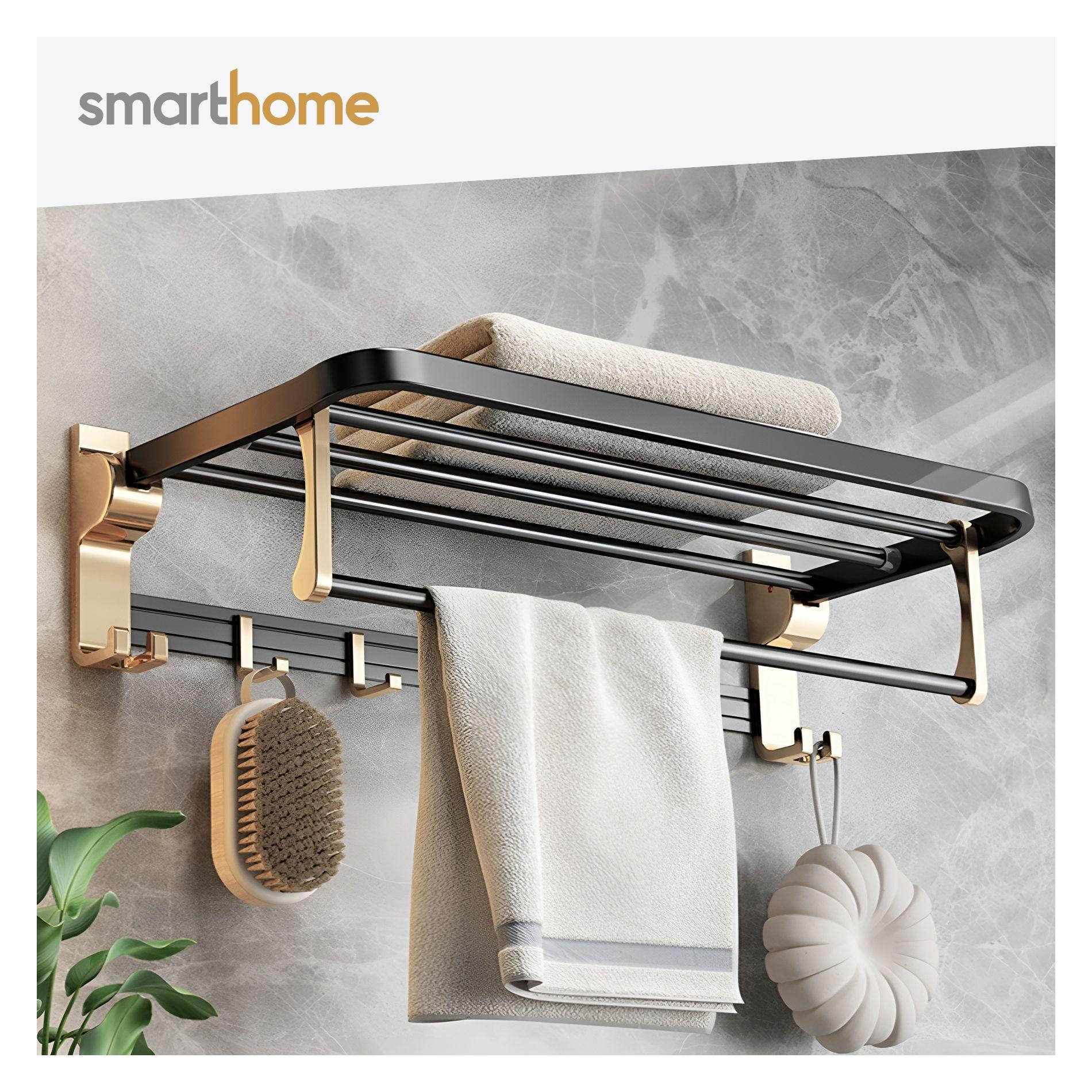 Toallero Plegable Acero Smarthome Dorado Negro-5