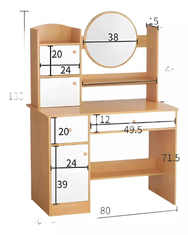 TOCADOR MULTIFUNCIONAL CON ESPEJO LED-1
