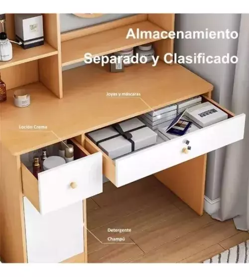 TOCADOR MULTIFUNCIONAL CON ESPEJO LED-3