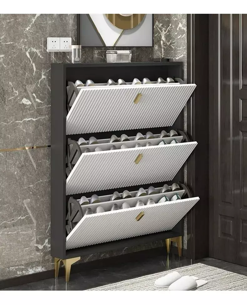 ZAPATERO MODERNO DE 3 PUERTAS ABATIBLES 120X80X24-3