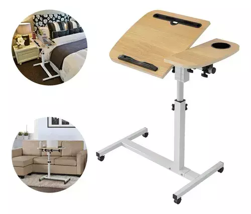 MESA MULTIFUNCIONAL AJUSTABLE PARA PORTATIL CON RUEDAS-3