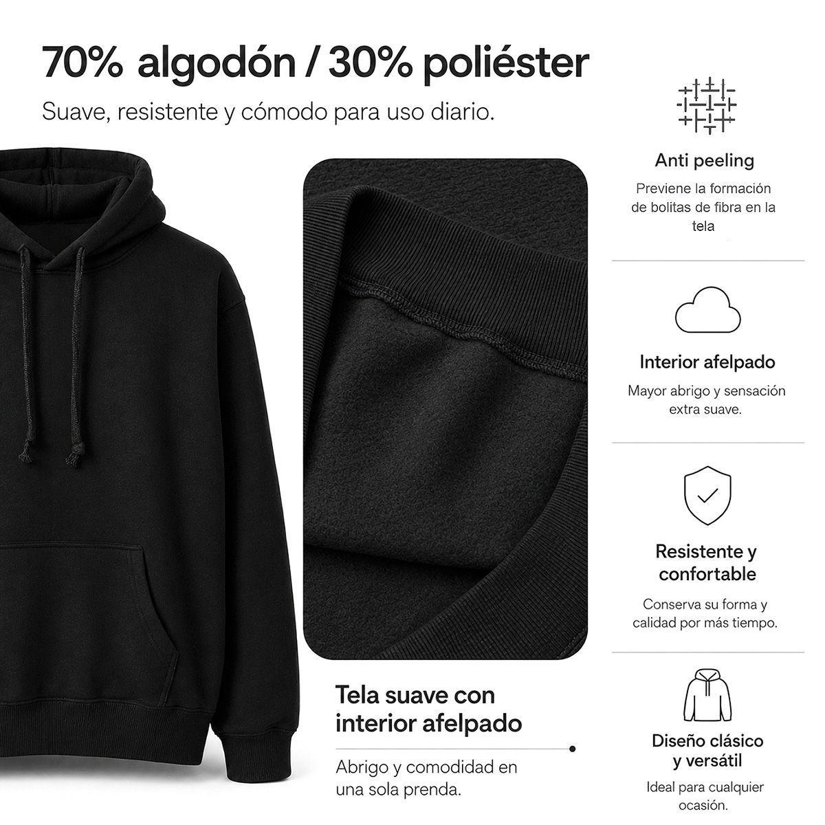 Poleron unisex canguro con capucha MDC-1