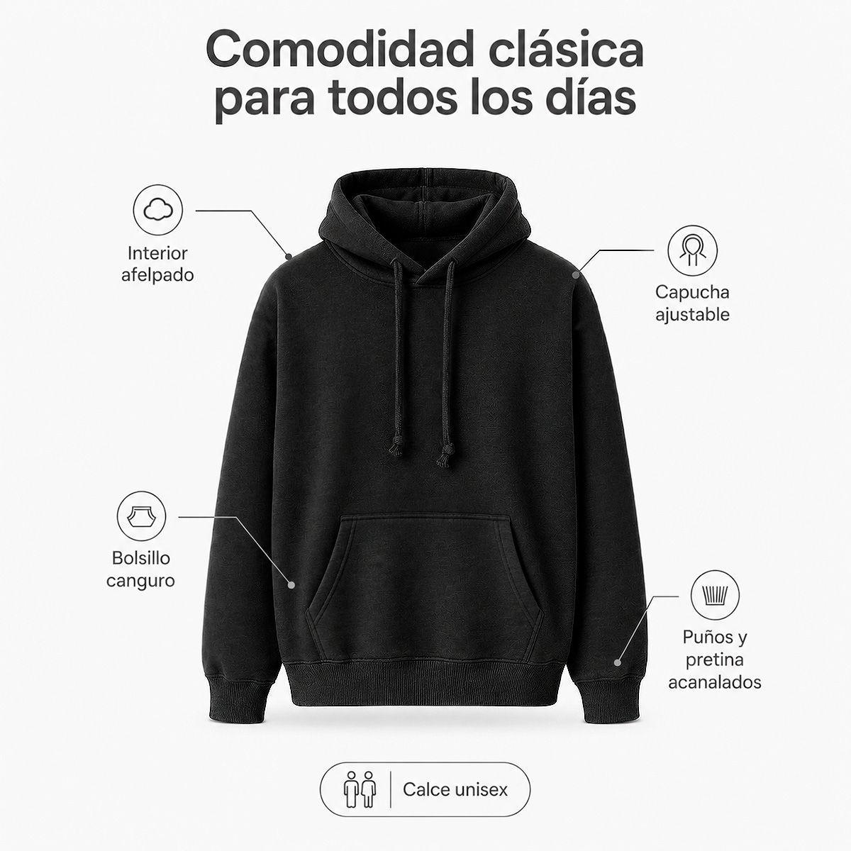 Poleron unisex canguro con capucha MDC-3