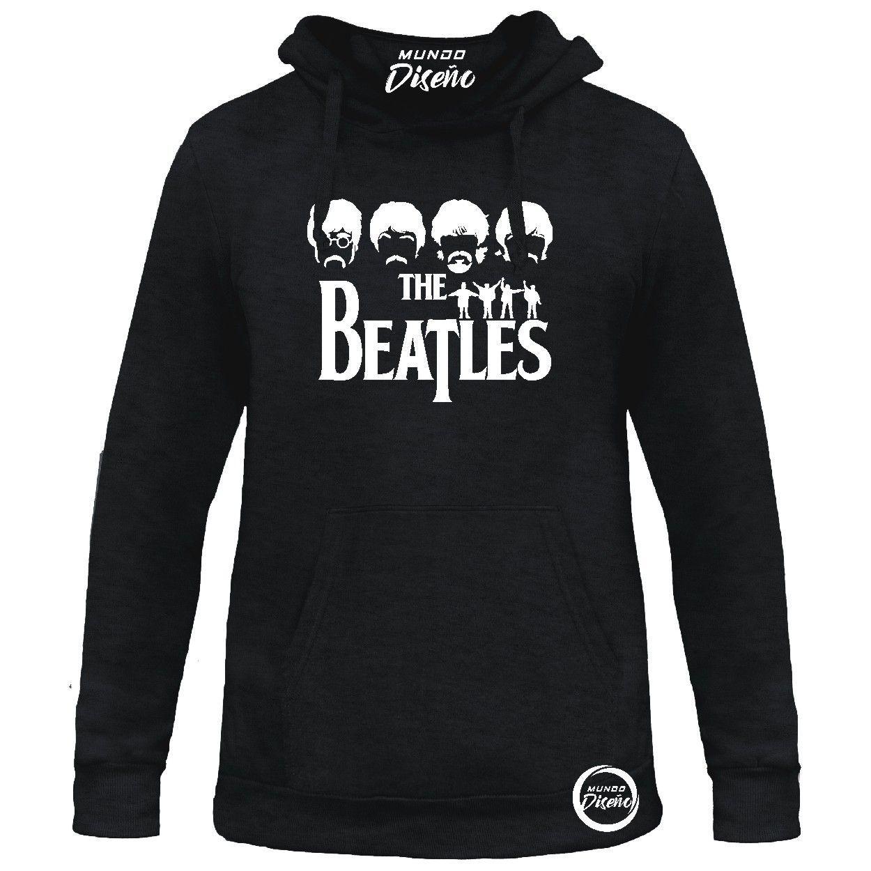 Poleron Con Capucha Unisex The Beatles Silueta-0