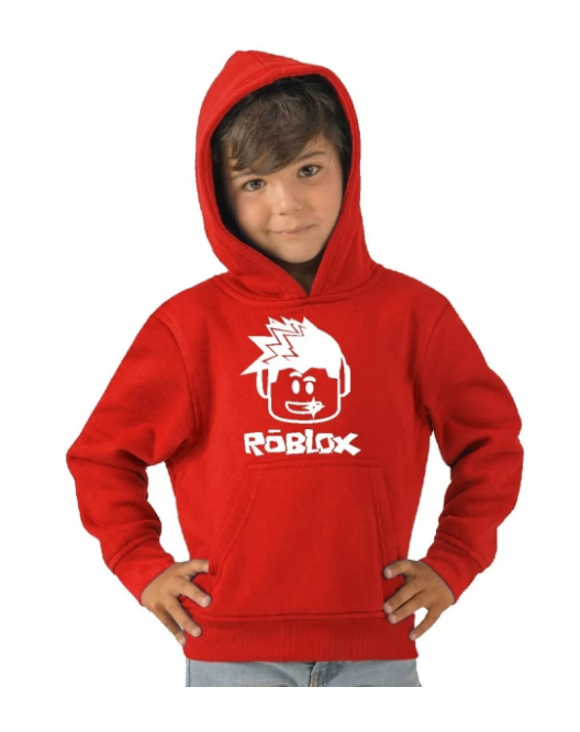 Poleron De Niño Cerrado Con Capucha Roblox Rostro-0