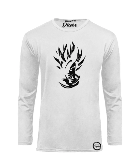 Polera Manga Larga De Hombre Dragon Ball Goku Super Sayayin-0