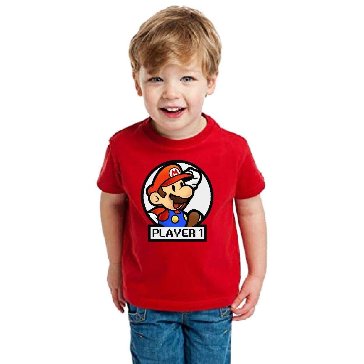 Polera De Niño Mario Bros Player 1-0