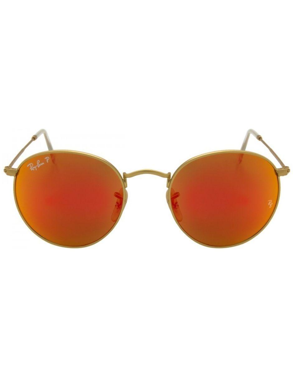 Anteojos Lentes de Sol Ray Ban Polarizado Round Metal RB3447 1124D 50-21-1