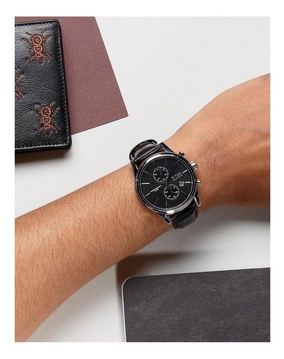 Reloj Pulsera De Cuero Hombre Jet 1513279 Hugo Boss 41 mm-4