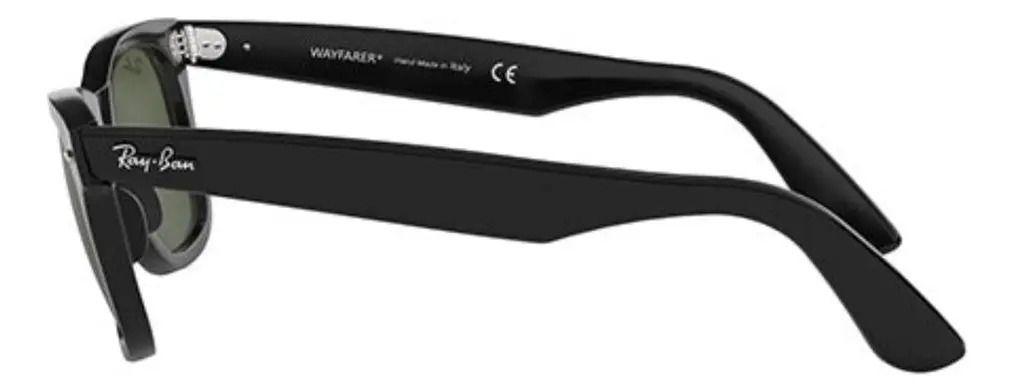 Anteojos Lentes de Sol Ray Ban Wayfarer RB2140F 901 54-18 Negro pulido/verde-1