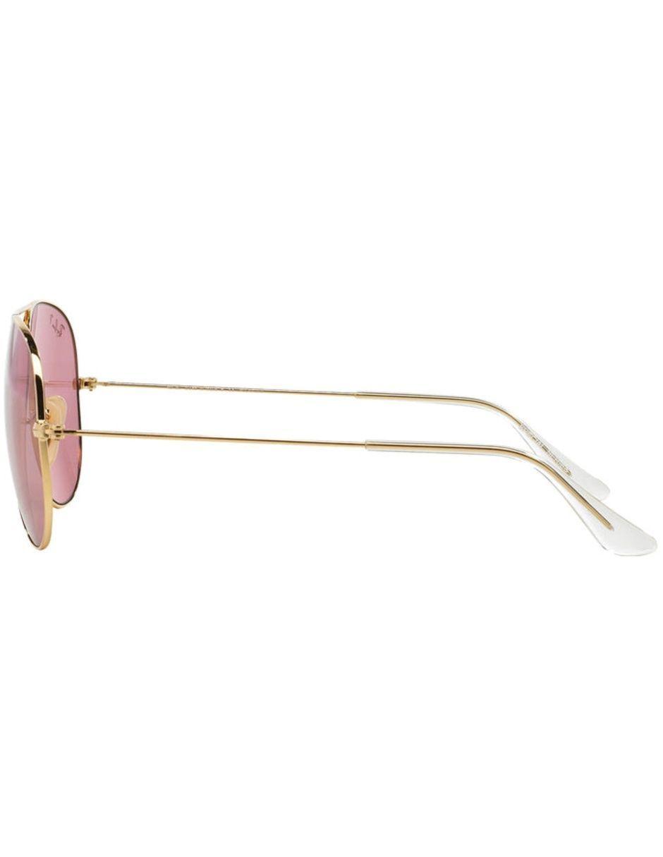 Anteojos Lentes de Sol Ray Ban Aviator RB3025 00115 58-14  Espejo dorado y rosa-1