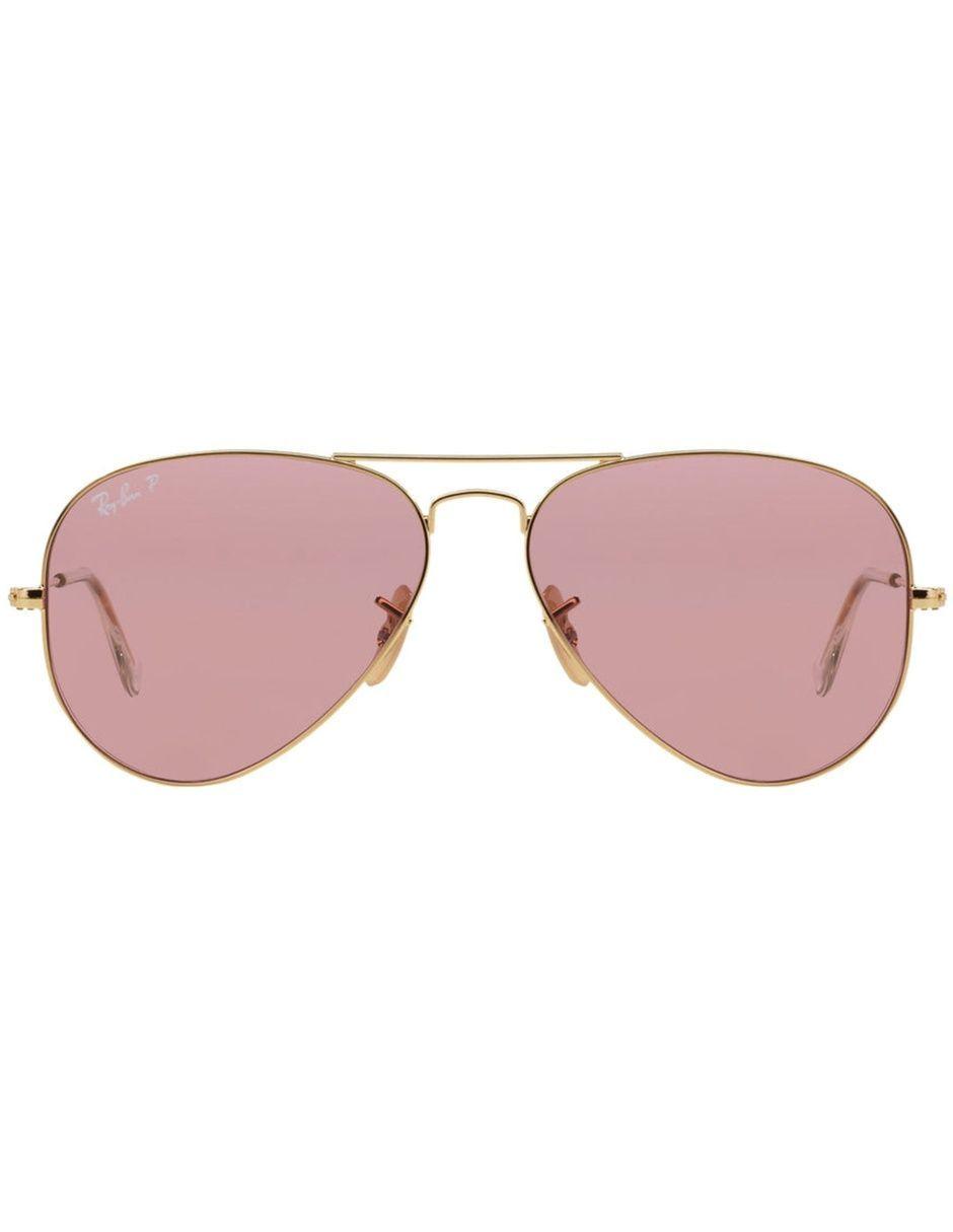 Anteojos Lentes de Sol Ray Ban Aviator RB3025 00115 58-14  Espejo dorado y rosa-3