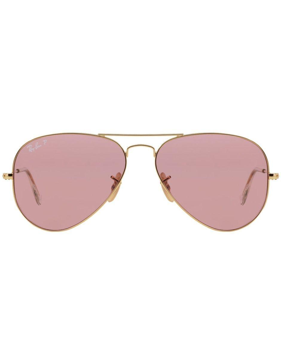 Anteojos Lentes de Sol Ray Ban Aviator RB3025 00115 58-14  Espejo dorado y rosa-3