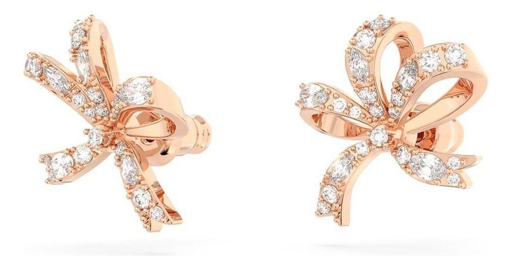 Pendientes de botón Swarovski Volta Baño tono oro rosa 5647572-2
