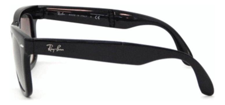 Anteojos Lentes de Sol Ray Ban Wayfarer Folding  RB4105 60132 50-22 Negro/Gris-2