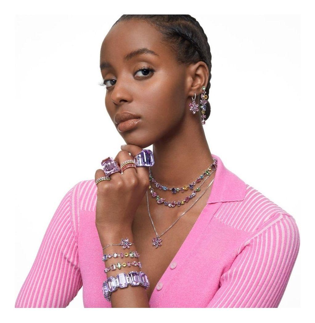 Collar Swarovski Gema Multicolor Baño de rodio 5613738-3