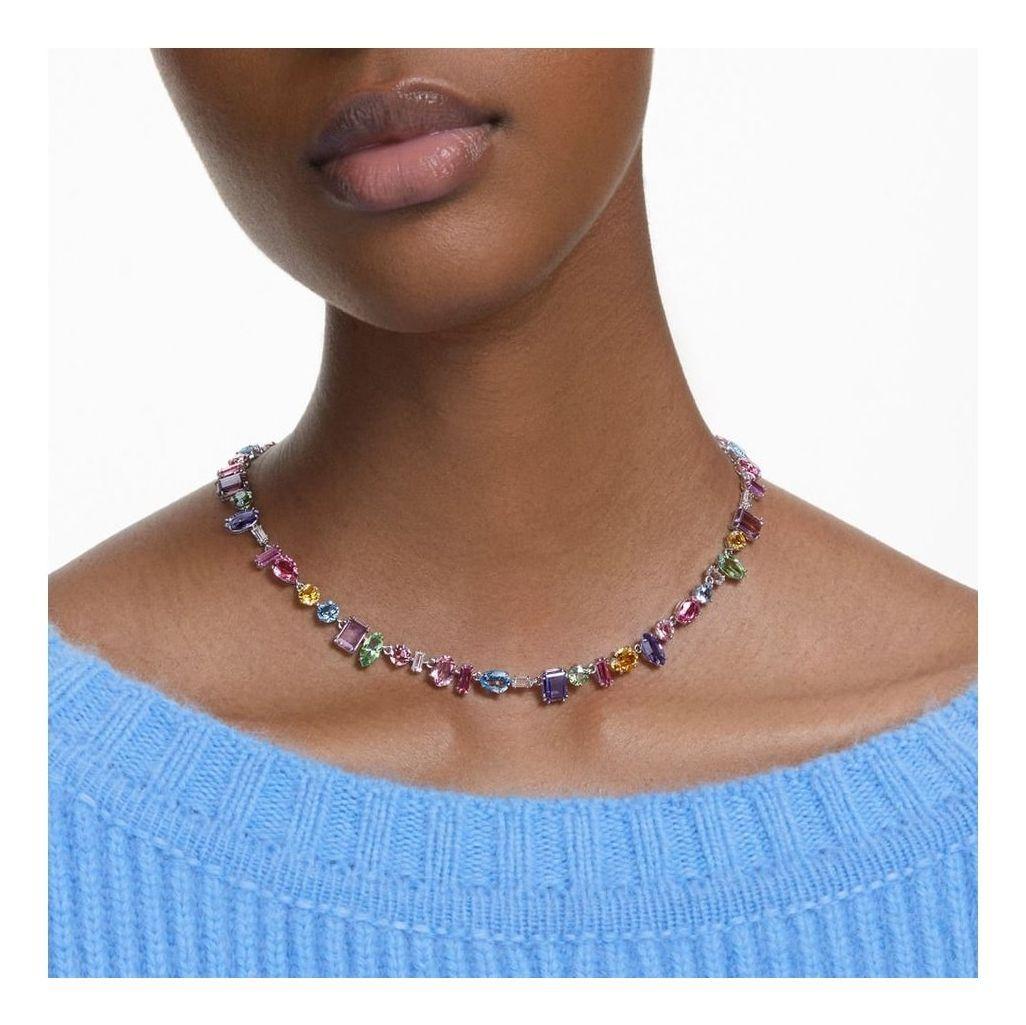 Collar Swarovski Gema Multicolor Baño de rodio 5613738-5
