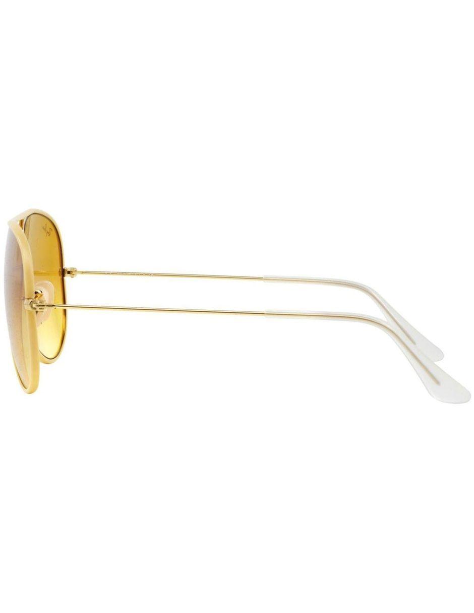 Anteojos Lentes de Sol Ray Ban Aviator RB3025JM Degrade dorado/amarillo 58-14-1