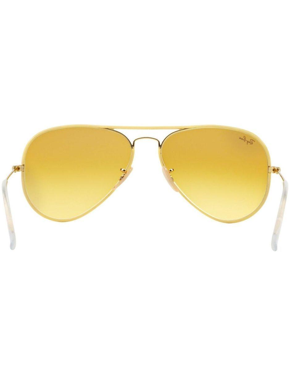 Anteojos Lentes de Sol Ray Ban Aviator RB3025JM Degrade dorado/amarillo 58-14-3