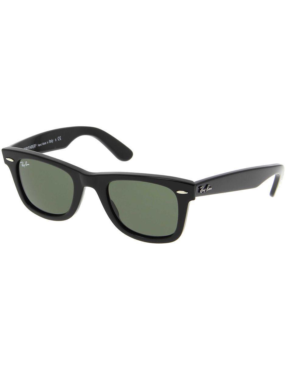 Lentes de Sol Wayfarer RB2140 901S 50-22 Negro pulido/verde-5