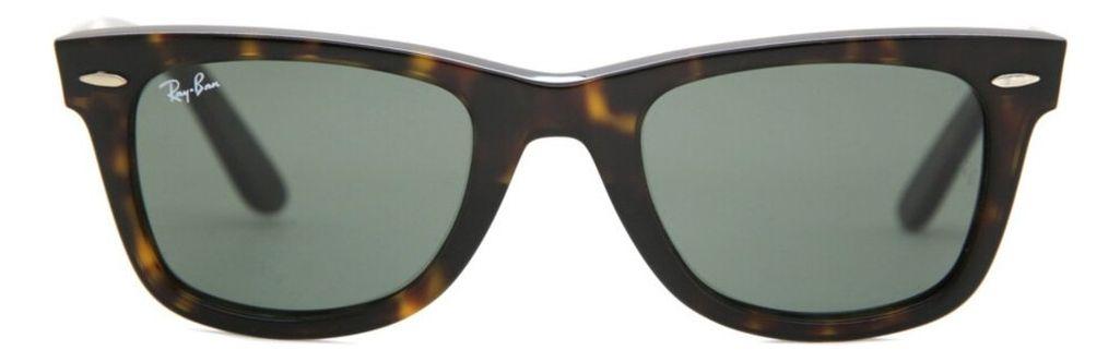 Anteojos Lentes de Sol Ray Ban Wayfarer RB2140 902 50-22 Tortuga pulida/verde-3