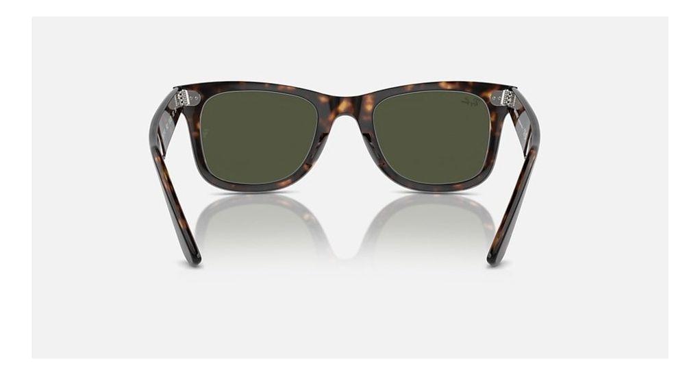 Anteojos Lentes de Sol Ray Ban Wayfarer RB2140 902 50-22 Tortuga pulida/verde-4