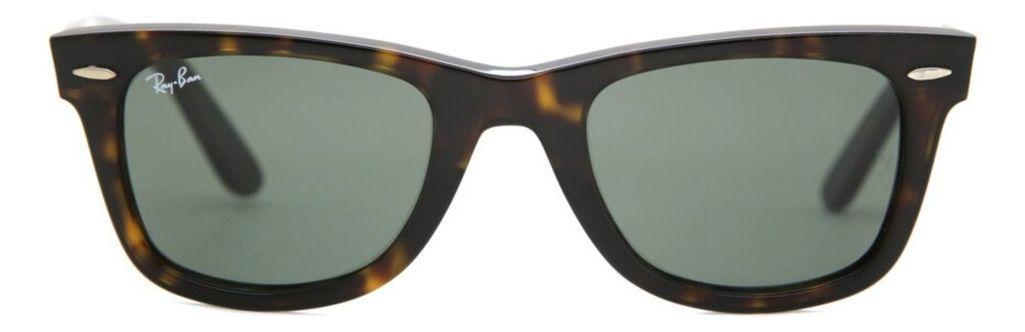 Anteojos Lentes de Sol Ray Ban Wayfarer RB2140 902 50-22 Tortuga pulida/verde-3