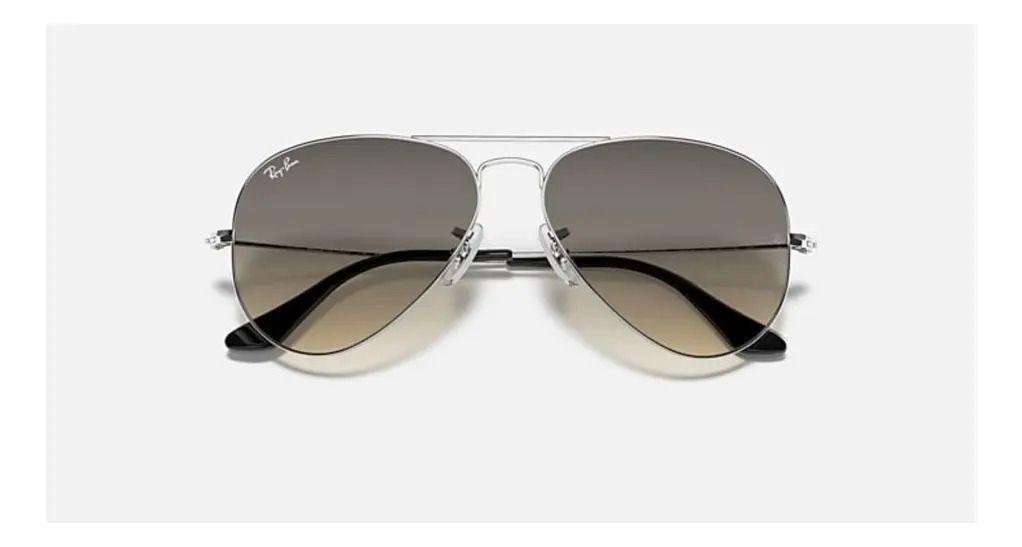 Anteojos Lentes de Sol Ray Ban Aviator RB3025 Degrade de plata/gris  58-14-4