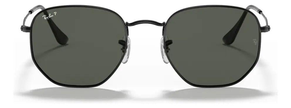 Anteojos Lentes de Sol Ray Ban Hexagonal RB3548N Negro/Verde Polarizado 51-21-1