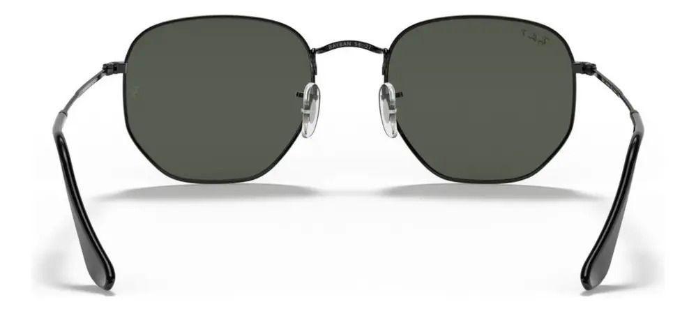 Anteojos Lentes de Sol Ray Ban Hexagonal RB3548N Negro/Verde Polarizado 51-21-3