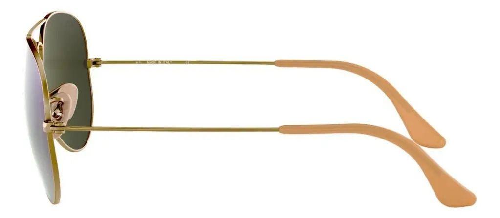 Anteojos Lentes de Sol Ray Ban Aviator RB3025 Espejo color bronce y lila 58-14-3