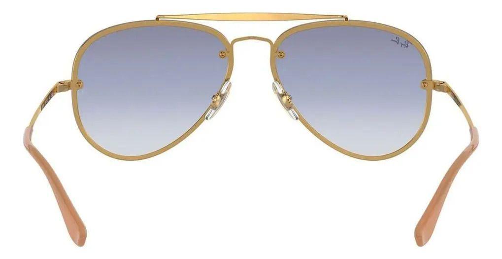 Anteojos Lentes de Sol Ray Ban Blaze Aviator RB3584N Degrade dorado/azul 61-13-2