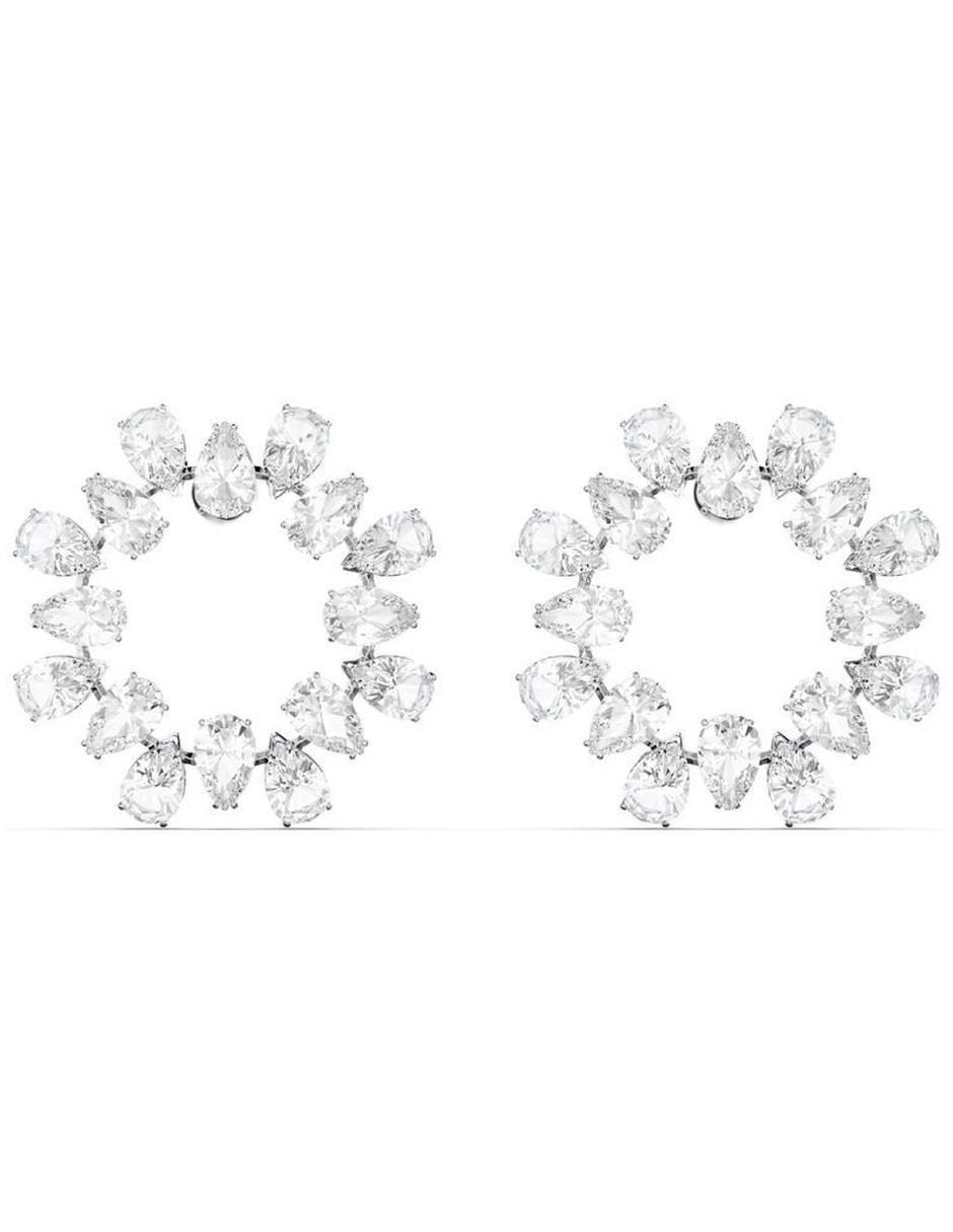 Pendientes Swarovski Millenia Círculo Cristales Baño de rodio 5601509-2