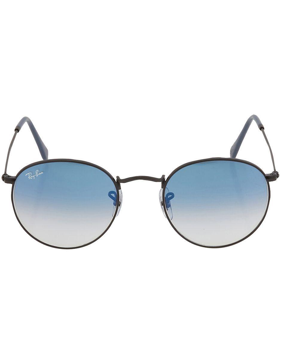 Anteojos Lentes de Sol Ray Ban Round Metal RB3447 Degrade negro/azul  50-21-1