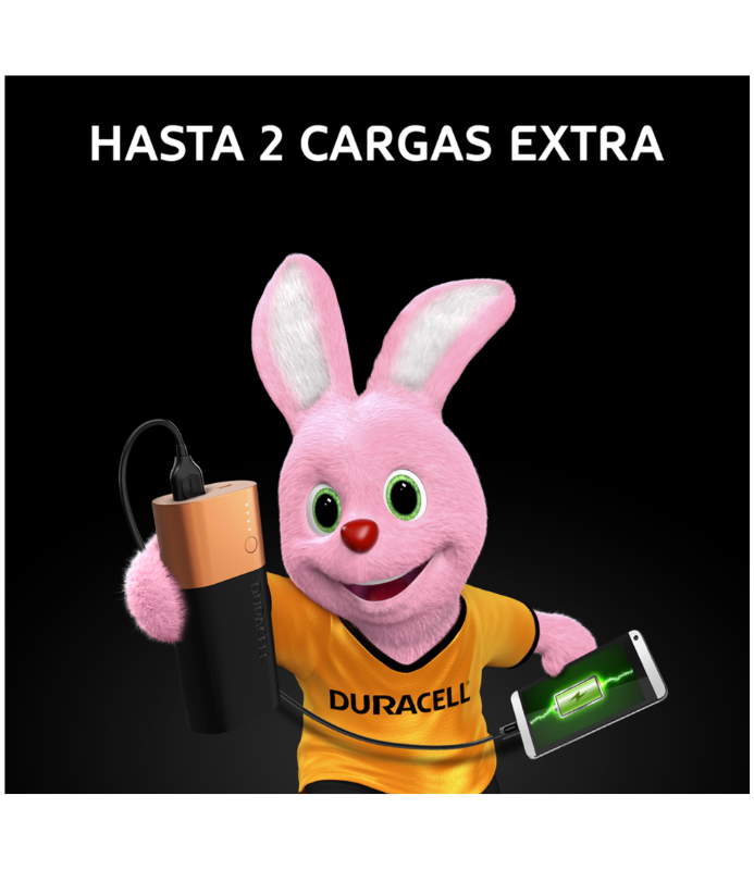 Bater a Externa Power Bank Duracell Pb2 6700 Mah Color Negro-2