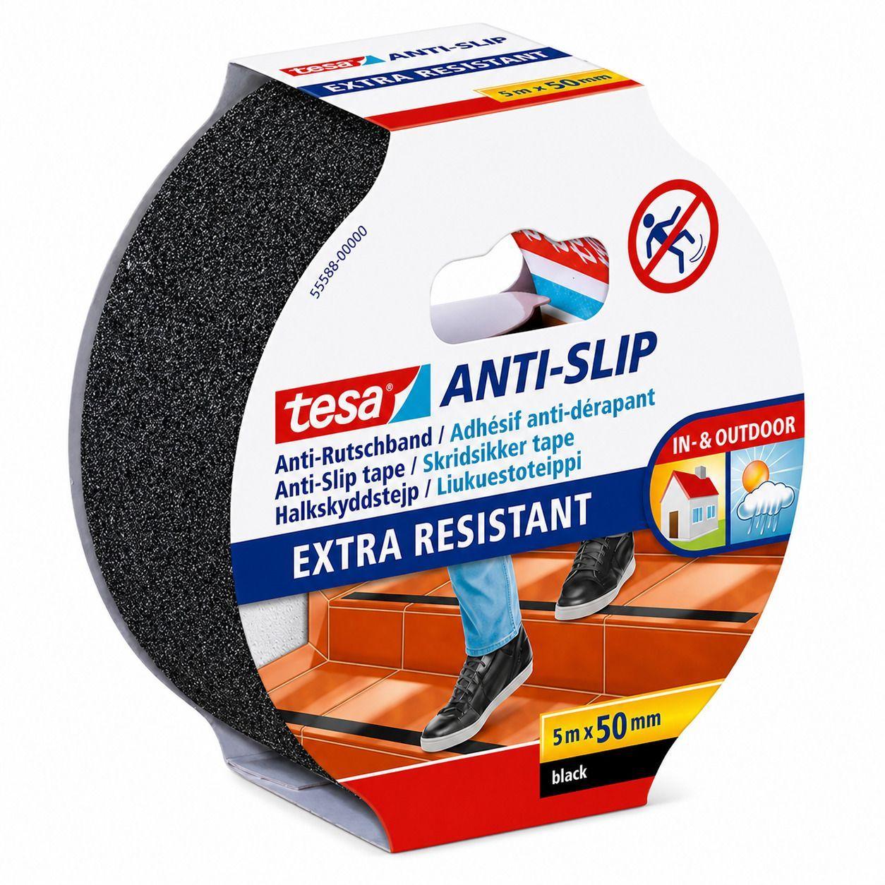 Cinta Antideslizante Negro 5M X 25MM Tesa-0