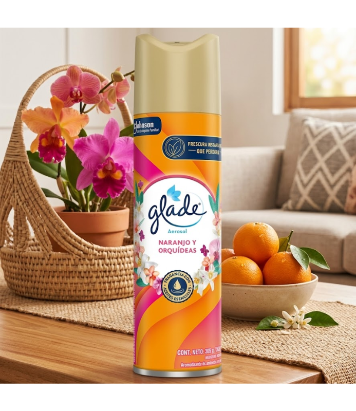 Glade Desodorante Ambiental Naranjo y Orquídeas Aerosol 360 ml-2