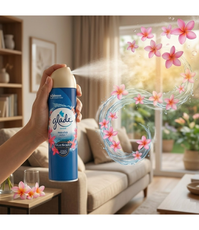 Glade Desodorante Ambiental Paraíso Azul Aerosol 360 ml-2
