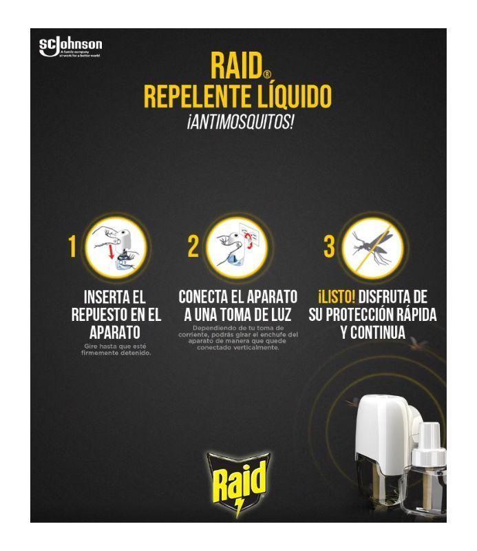 Insecticida Eléctrico Para 45 Noches Aparato Raid-4