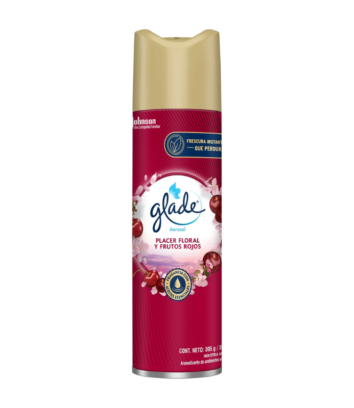Glade Desodorante Ambiental Placer Floral y Frutos Rojos Aerosol 360 ml-0