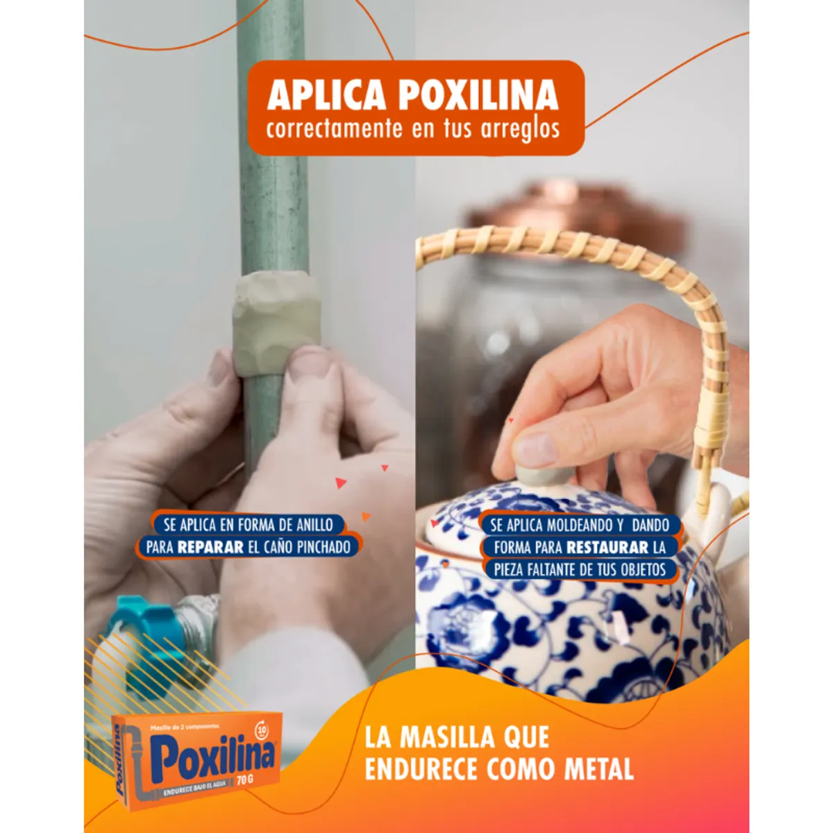 Poxilina Masilla Epoxica 70 gr-3